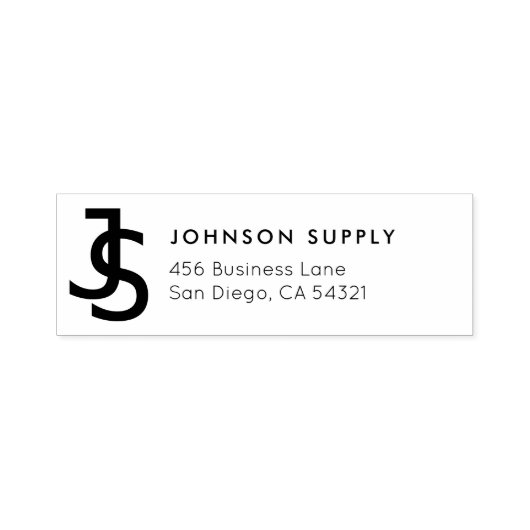 Modern Business Custom Monogram Logo Permastempel (Design)