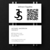 Modern Business Custom Monogram Logo und QR Code Visitenkarte