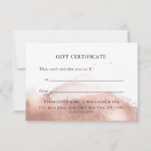 MODERN BUSINESS GIFT CERTIFICATE (Rückseite)