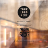 Modern Business Logo and QR Code Custom Fensteraufkleber (Blatt 2)
