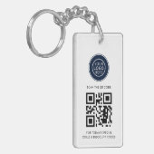 Modern Business Logo and QR Code Minimalist Schlüsselanhänger (Vorderseite links)