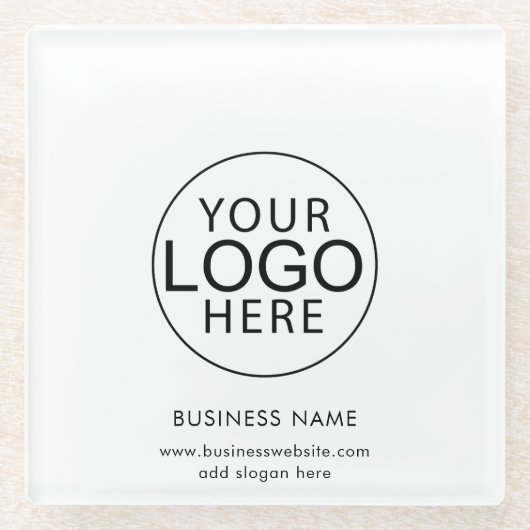 Modern Business Logo and Website Glasuntersetzer (Vorderseite)