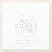 Modern Business Logo and Website Glasuntersetzer (Rückseite)