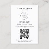 Modern Business Logo Beauty Salon Lashes Foto Visitenkarte (Rückseite)