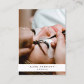 Modern Business Logo Beauty Salon Lashes Foto Visitenkarte (Vorderseite)