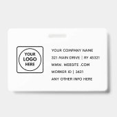 Modern-Business-Logo | Berufliche Mitarbeiter-ID Ausweis (Rückseite)