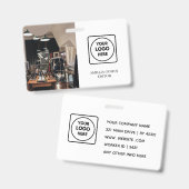 Modern-Business-Logo | Berufliche Mitarbeiter-ID Ausweis (Vorder- & Rückseite)