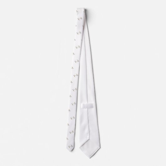 Modern Business Logo Clean Minimal Company White Krawatte (Rückseite)