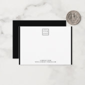 Modern Business Logo Company Name Black Border Mitteilungskarte (Vorderseite/Rückseite Beispiel)