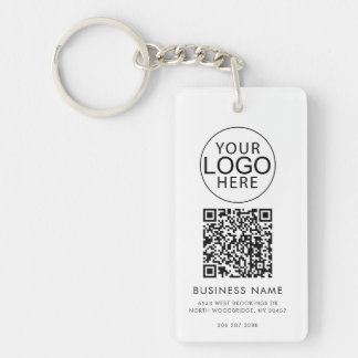 Modern Business Logo Corporate QR Code Custom Schlüsselanhänger