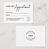 Modern Business Logo Custom Simple Terminkarte (Vorne/Hinten)