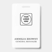 Modern-Business-Logo | Design der benutzerdefinier Ausweis (Rückseite)