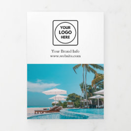 Modern-Business-Logo | Einfache Dreifachausführung Dreifach Gefaltete Karte