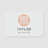 Modern Business Logo Employees Custom Namensschild (Vorderseite)