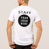 Modern Business Logo Employees Staff Custom Tri-Blend Shirt (Rückseite)
