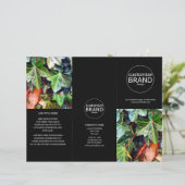 Modern Business Logo Foto Trifold Black Broschüre (Stehend Vorderseite)