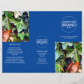Modern Business Logo Foto Trifold Blue Broschüre (Vorderseite)