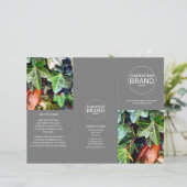 Modern Business Logo Foto Trifold Gray Broschüre (Stehend Vorderseite)