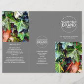 Modern Business Logo Foto Trifold Gray Broschüre (Vorderseite)