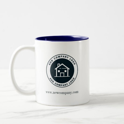Modern Business Logo Giveaway Custom Zweifarbige Tasse (Links)