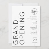 Modern Business Logo Grand Opening Simple Einladung (Vorderseite)