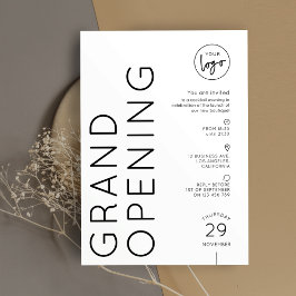 Modern Business Logo Grand Opening Simple Einladung