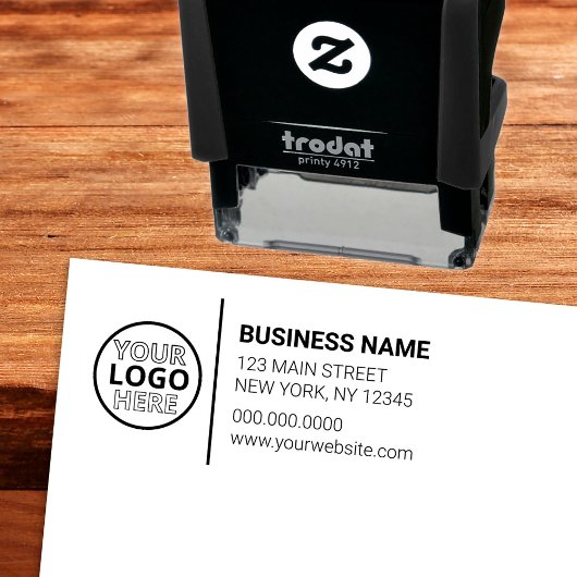 Modern Business Logo Große Rücksendeadresse Permastempel