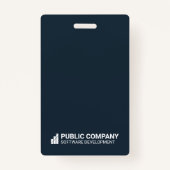 Modern Business Logo Photo Employee ID Badge Ausweis (Rückseite)