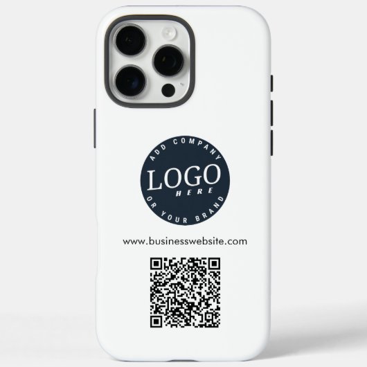 Modern Business Logo QR Code Employees Custom Case-Mate iPhone Hülle (Rückseite)