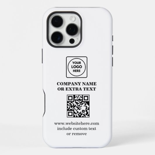 Modern Business Logo QR Code Promo iphone case Hülle (Rückseite)