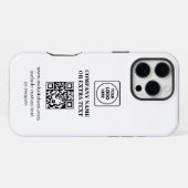 Modern Business Logo QR Code Promo iphone case Hülle (Rückseite (Horizontal))