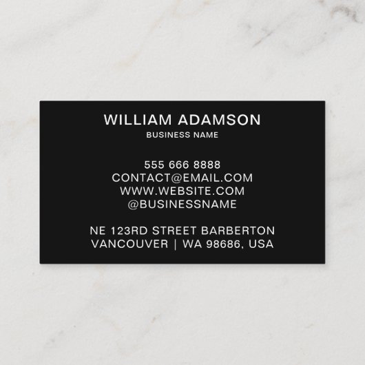 Modern Business Logo, QR Code | Schwarz Beruflich Visitenkarte (Rückseite)