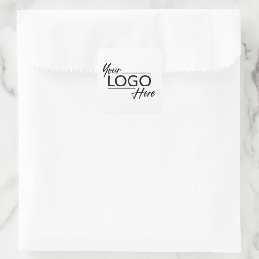 Modern-Business-Logo Quadratischer Aufkleber (Tasche)