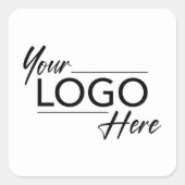 Modern-Business-Logo Quadratischer Aufkleber (Vorderseite)
