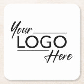 Modern-Business-Logo Rechteckiger Pappuntersetzer (Vorderseite)