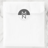 Modern-Business-Logo Runder Aufkleber (Tasche)