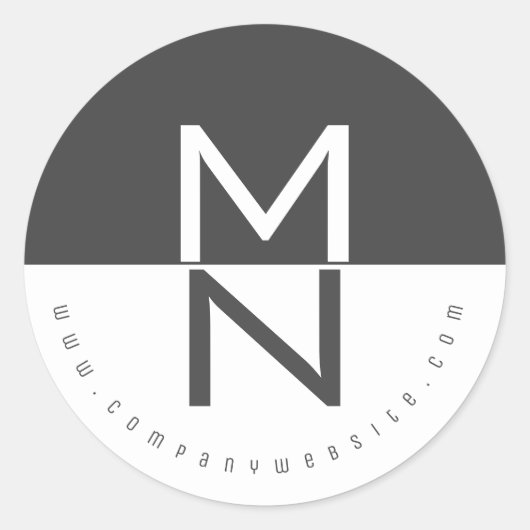 Modern-Business-Logo Runder Aufkleber (Vorderseite)