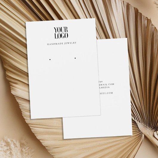 Modern Business-Logo-Schmuckkarte für den Ohrring
