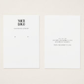 Modern Business-Logo-Schmuckkarte für den Ohrring (Vorne & Hinten)