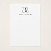 Modern Business-Logo-Schmuckkarte für den Ohrring (Vorderseite)