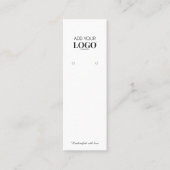 Modern Business-Logo-Schmuckkarte für den Ohrring Telefonnummerkarte (Vorderseite)