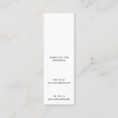 Modern Business-Logo-Schmuckkarte für den Ohrring Telefonnummerkarte (Rückseite)