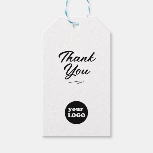 Modern Business Logo Script Vielen Dank Kraft Geschenkanhänger (Vorderseite)