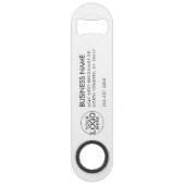 Modern Business Logo Simple Corporate Promo Custom Speed Flaschenöffner (Rückseite)