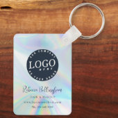 Modern Business-Logo-Skript für irrisierende Werbu Schlüsselanhänger (Rückseite)