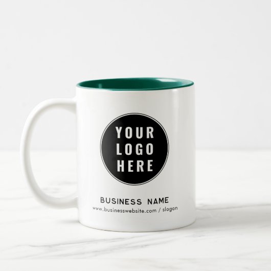 Modern Business Logo Website Custom Promotional Zweifarbige Tasse (Links)