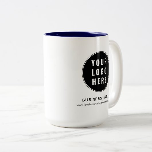 Modern Business Logo Website Custom Promotional Zweifarbige Tasse (VorderseiteRechts)