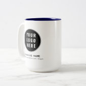 Modern Business Logo Website Custom Promotional Zweifarbige Tasse (Vorderseite Links)