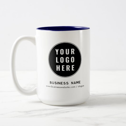 Modern Business Logo Website Custom Promotional Zweifarbige Tasse (Links)