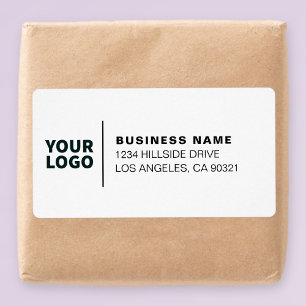 Modern Business Logo Weiß & Schwarz Rücksendeadres